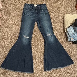 Shyanne Dark Blue Flare Jeans